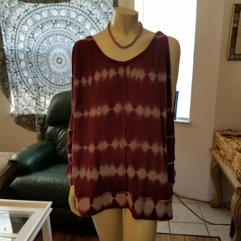Free People Plum Tie Dye Tunic L